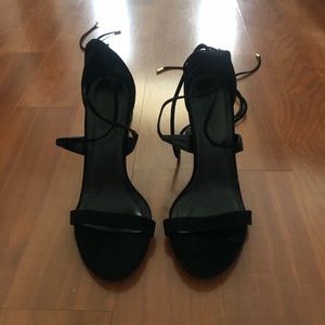 Charlotte Russe black lace up heels